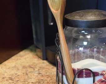Handmade cherry spoon about 8 1/2 inches long