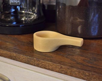 Handmade wooden coffee scoop about 2&quot; wide by 4&quot; long