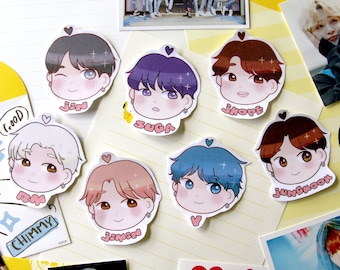 BTS Persona Chibi Stickers: Jin/ Suga/ J-Hope/ RM/ Jimin/ V/ Jungkook