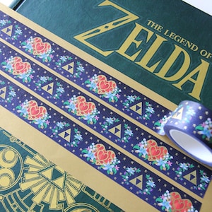 Legend of Zelda Triforce & Heart Container Gold Foil Washi Tape
