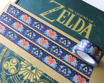 ゼルダの伝説 トライフォース＆ハートコンテナ 金箔和紙テープ