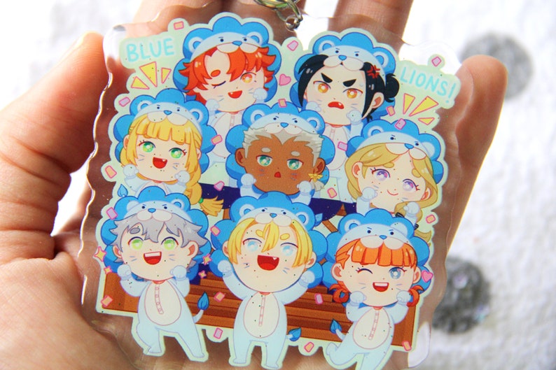 Fire Emblem Three Houses Team Mascots Glitter Charms Blue Etsy Canada