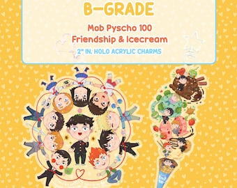 B-GRADE // Psychic Friendship Circle & Ice cream Holo Acrylic Charms