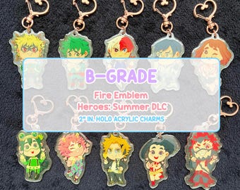 B-GRADE // Heroes Kokoro Holo Sparkly 2in. Acrylic Charms