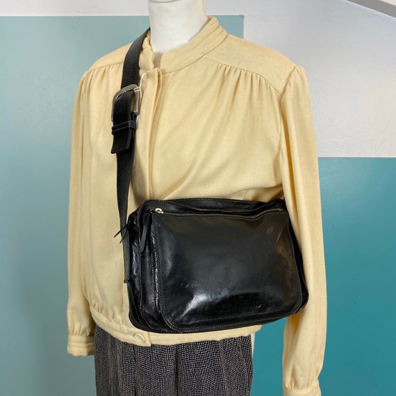 MIU MIU - 90s Black Leather Crossbody Bag