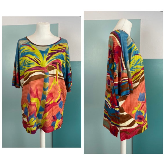 MISSONI - 80s Printed Cotton Blouse