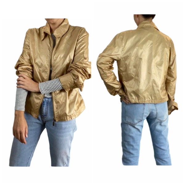 Size M | MONCLER - 90/00s Gold Windbreaker Jacket