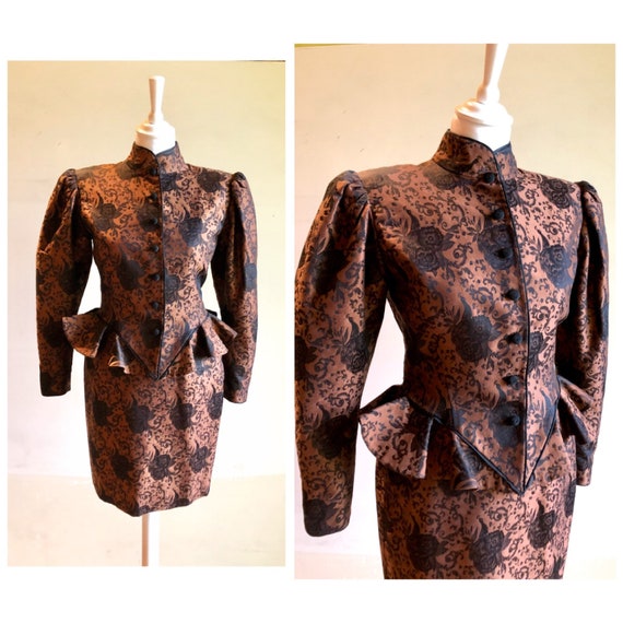 UNGARO - 80s Ungaro Peplum Suit - Size S