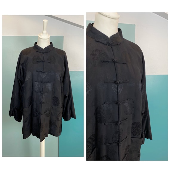 90s Chinese Padded Silk Jacket - Size M