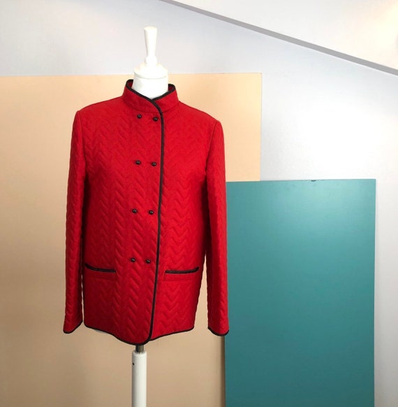 GUY LAROCHE - 80s Guy Laroche Red Wool Jacket - Si
