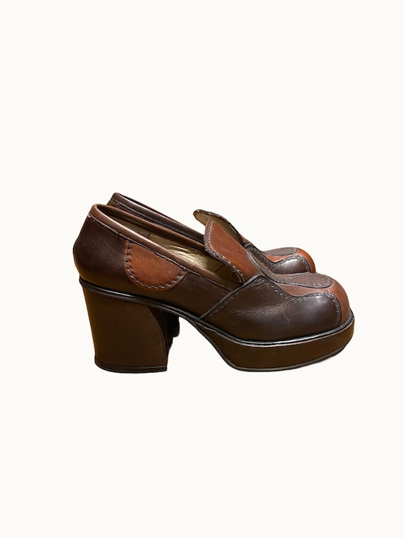 60s Leather Platform Pumps - EU 36
