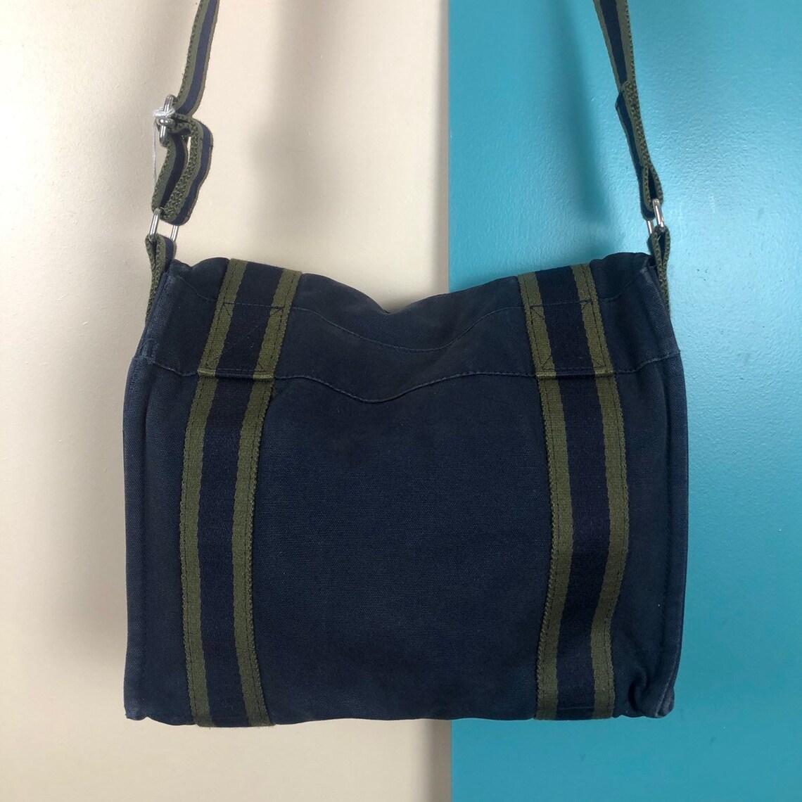 HERMÈS Vintage Hèrmes Canvas Crossbody Bag Etsy