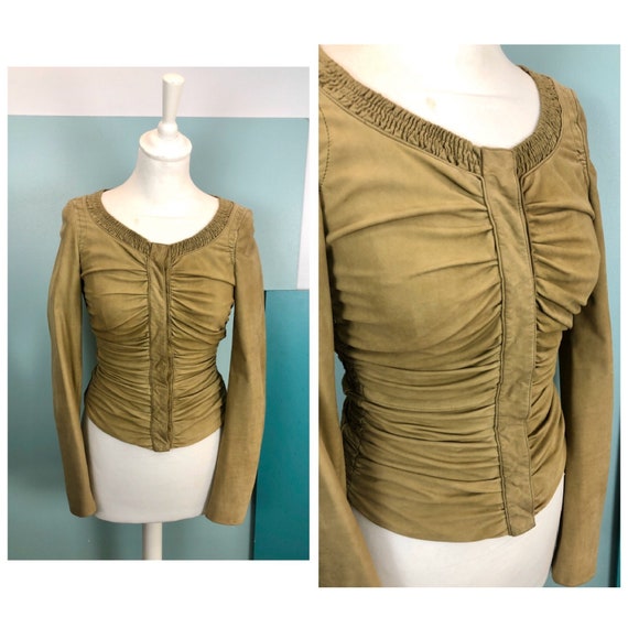 GUCCI - Vintage Gucci Crop Leather Jacket - Size X