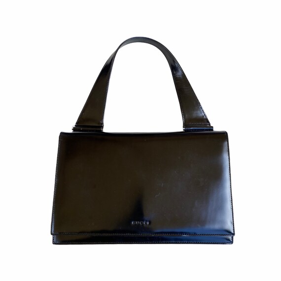GUCCI - 90s Shiny Leather Handbag
