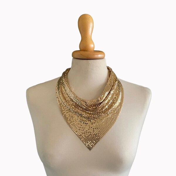 Metal Mesh Necklace Etsy