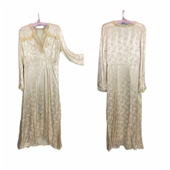 50s Acetate Long Nightgown- L