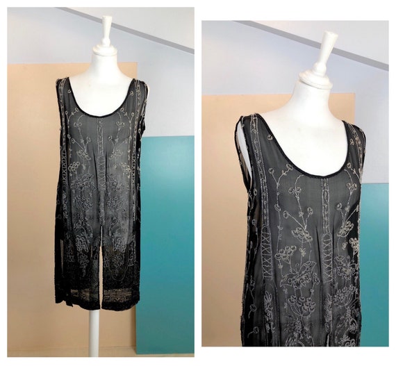 20's Silk and Beads Tailored Blouse - Size M