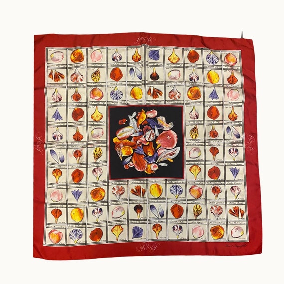 KARL LAGERFELD - 90s Flowers Silk Scarf