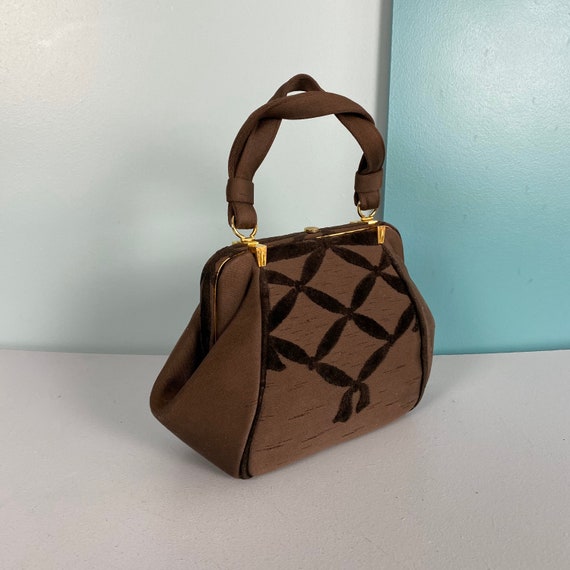 60s Silk and Velvet Handbag