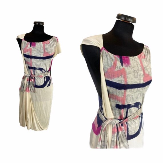 CHRISTIAN DIOR - 00s Silk Dress - Size S