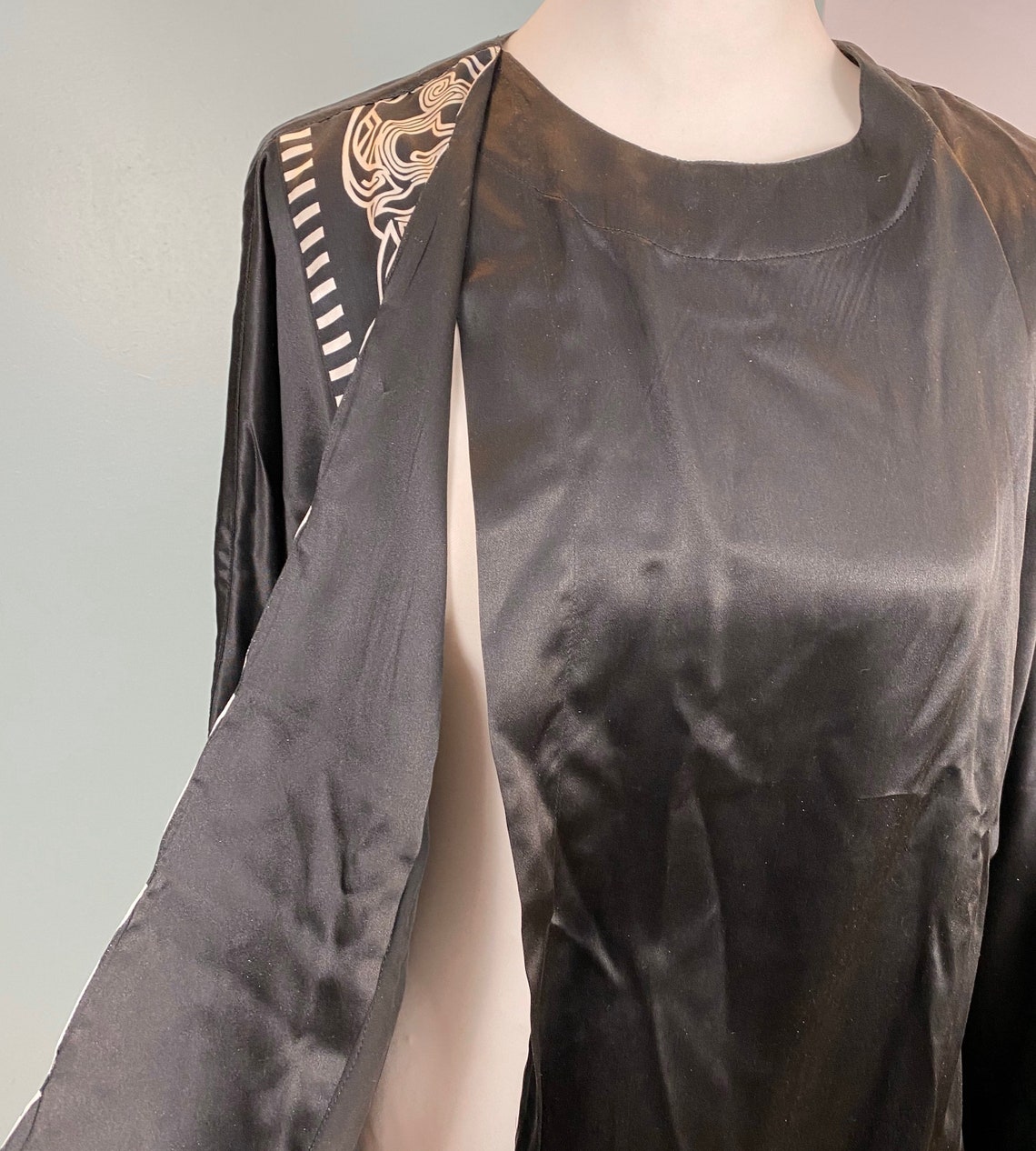 versace silk robe women's