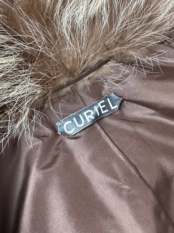 S/M | CURIEL - 70s Wool and Fur Flared Coat - image 10