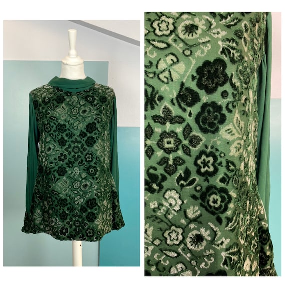 70s Tailored Silk Blend Blouse - Size M