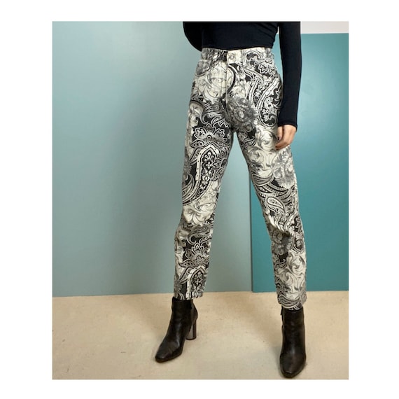 80s Roberto Cavalli Printed Jeans - Size S