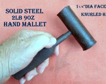 Shopmade Solid Steel Mallet with Knurled Handle