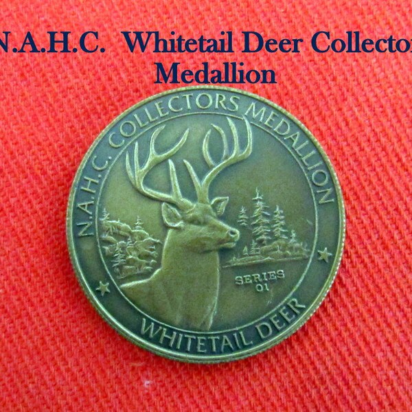 North Anerican Hunting Club Big Game Whitetail Deer Medallion V-Good Condition