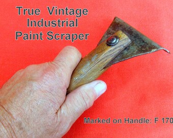 Paint Scraper  Industrial Quality   True Vintage   4'' Blade Handle    Marked: F1701