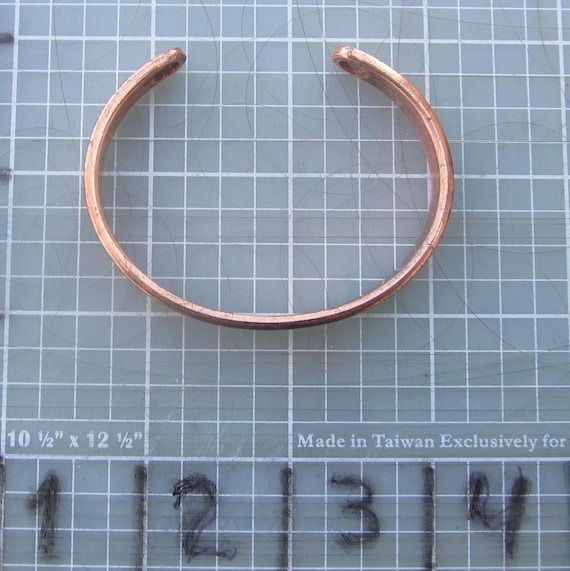 Solid Copper Bangle Bracelet   Thick   Unsigned - image 3