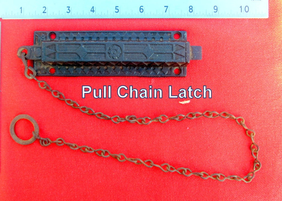 Pull Chain Cast Iron Door/Gate Latch Ornate Cast Iron Original Etsy
