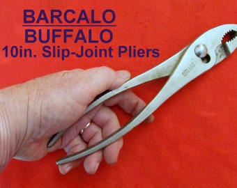 Barcalo Buffalo A8 10-inch Slip-Joint Pliers - Scarce Vintage Tool