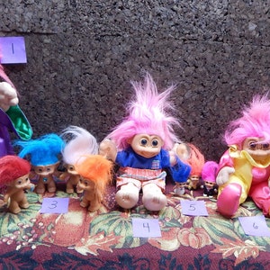 Troll Dolls Variety of Sizes Sold Individually As Pictured