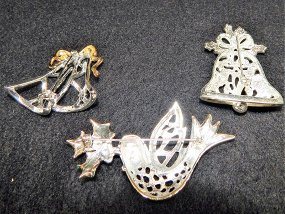 Jewelry Christmas Brooches Christmas Bell Pin Jew… - image 9