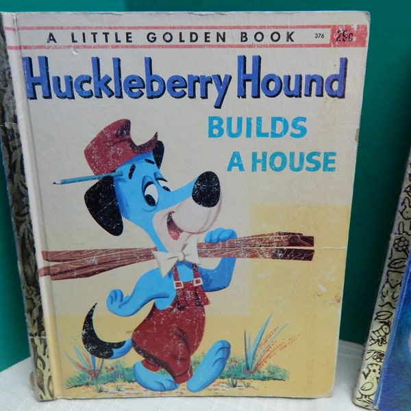 Golden Books Set of 3 Huckleberry Hound Builds a House, Susan in the Driver's Seat, A Child's Garden of Verses Vintage