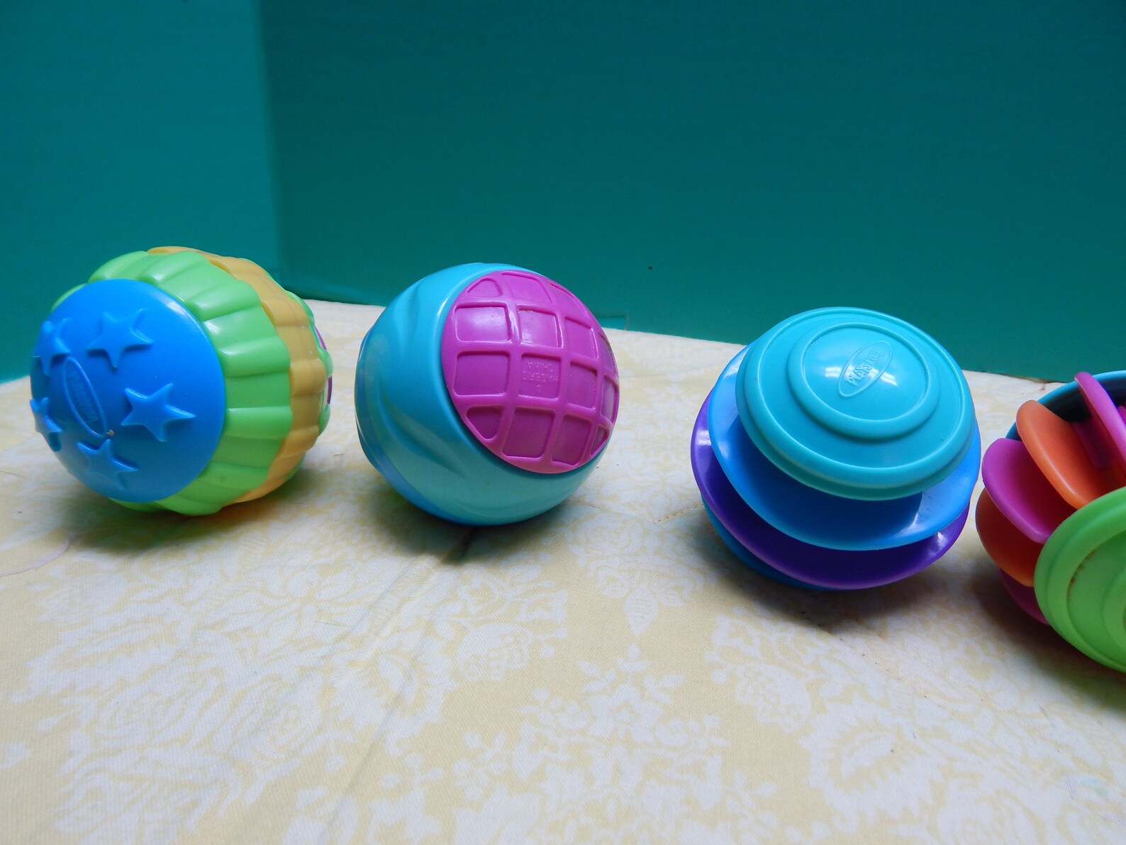 9 Roll a Rounds Hard Plastic Balls Fisher Price Playschool Etsy