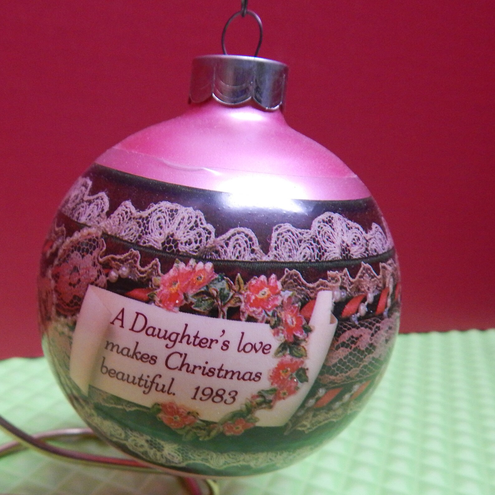 Hallmark Daughter Keepsake Satin Ornament 1983 QX2046 A Etsy