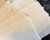 Set of 40 Assorted Handmade Paper Pack Natural Textured Thin Paper Art Journaling Scrapbooking Junk Journal Book Page Embellishment - e103