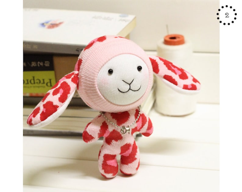 DIY Handmade Bunny Sock Doll Kit With Detailed English Color Etsy UK