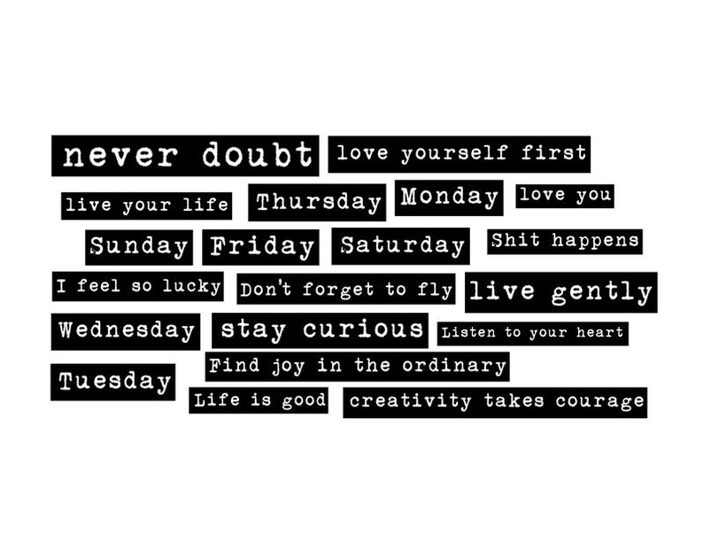 20 pcs Vintage Quotes Sticker Set Inspirational Quotes Etsy