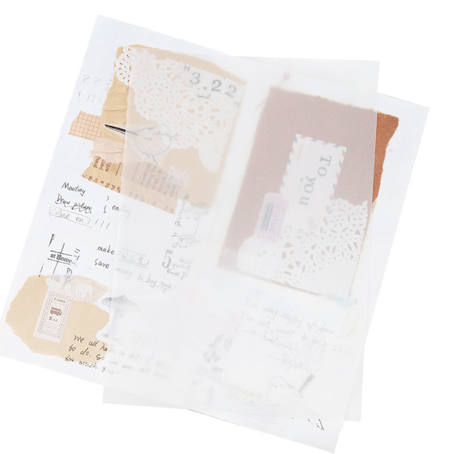 A5 Vellum Paper Plain Vellum Translucent Paper Pack for TN Etsy