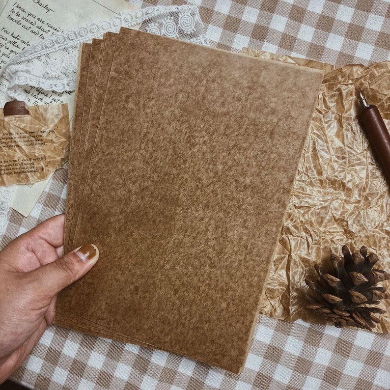 Wax Paper 60 Sheets Brown Waxed Coated Paper Pack For TN Etsy