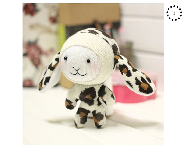 DIY Handmade Bunny Sock Doll Kit With Detailed English Color Etsy