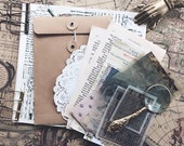 Vintage Junk Journal Kit Pack, Vellum Stickers for Scrapbooking Art Journaling Planner Travellers Notebook Junk Journal Ephemera - S394