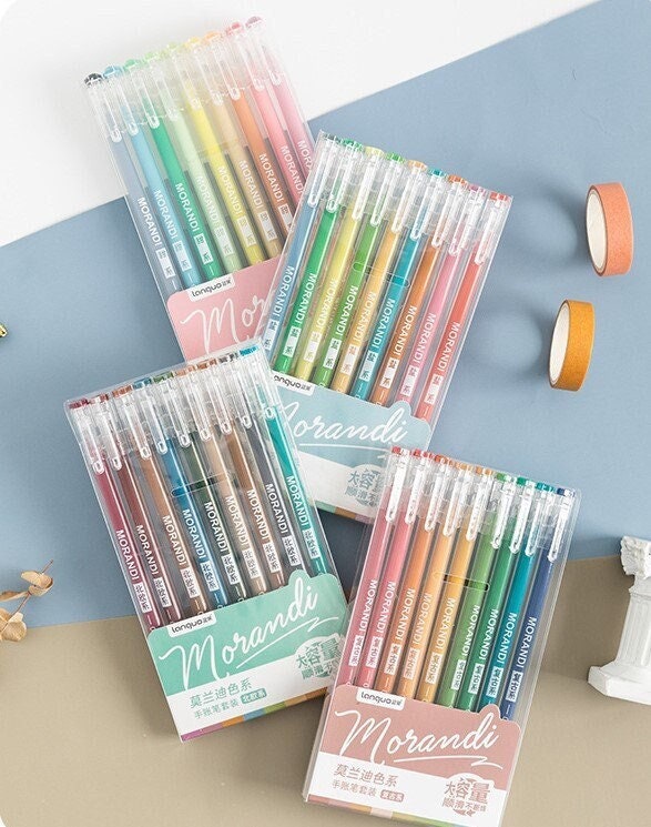 9 Pcss of Morandi Color Gel Pens, Retro Pocket Pen Set, Kawaii Japanese  Color Gel Pens for Students to Take Notes, Macaron Color Ink Gel Pen -   Canada
