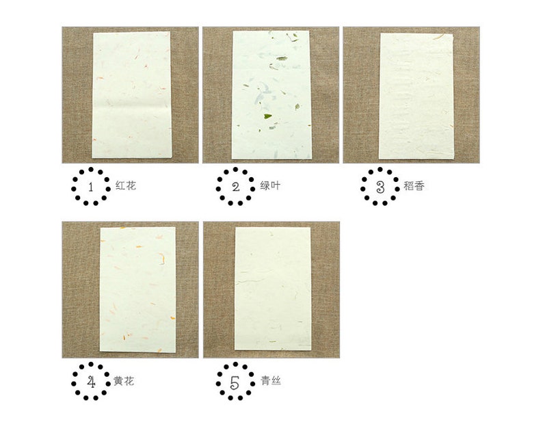 20 Sheets Handmade Paper Pack Natural Textured Thin Paper Etsy