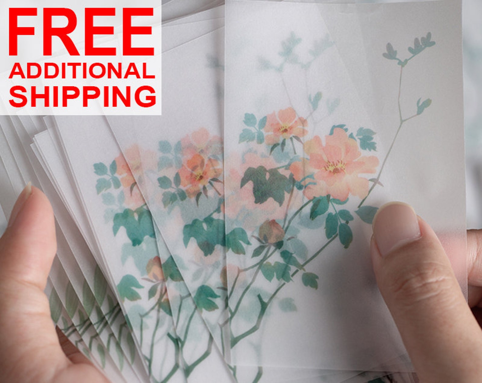 Botanical Plants Flowers Vellum Paper Memo Pad Note TN Etsy