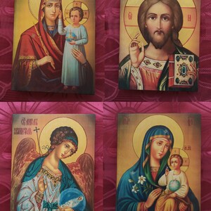 Personal Patron Saint in order 18х24х2см -orthodox icons  religious icons of hot colors directly on solid wood ( 7.0"x 9.6"x0.8")
